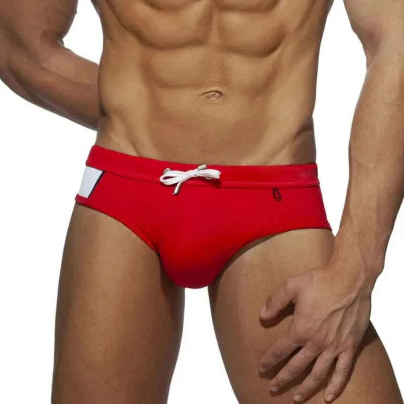 

Men's swimming trunks color matching simple sexy fashion briefs close-fitting bikini swimsuit hot spring pool surfing swimwear