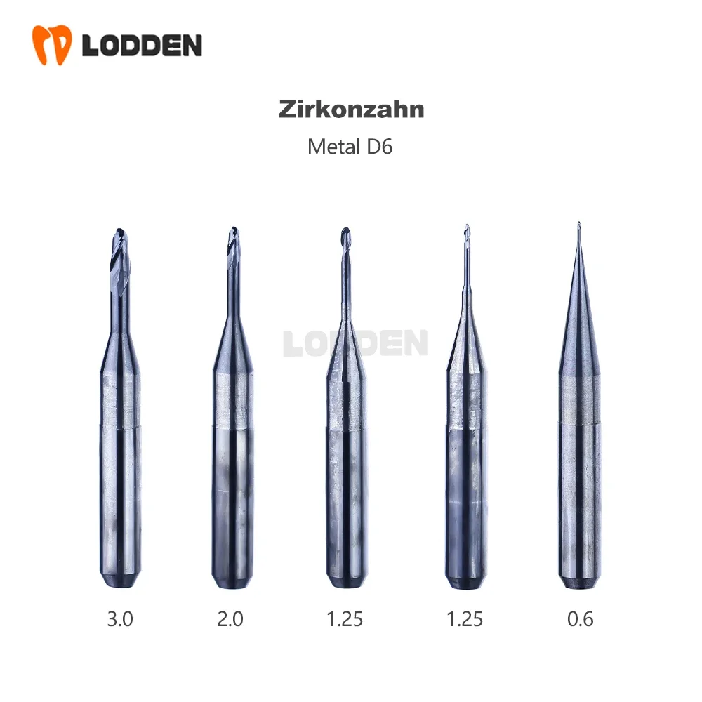 Zirkonzahn D6 Milling Burs Drill Dental Metal Lithium Disilicate Shank DC Diamond Coating Milling Cutter Diameter material