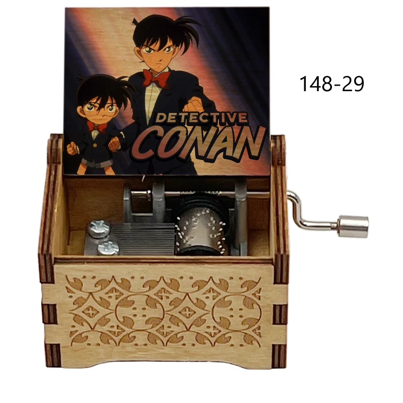 Detective Conan Main Theme Music Box One Truth Prevails Wooden Hand 18 Note Movement Birthday Gifts For Fans Christmas New Year