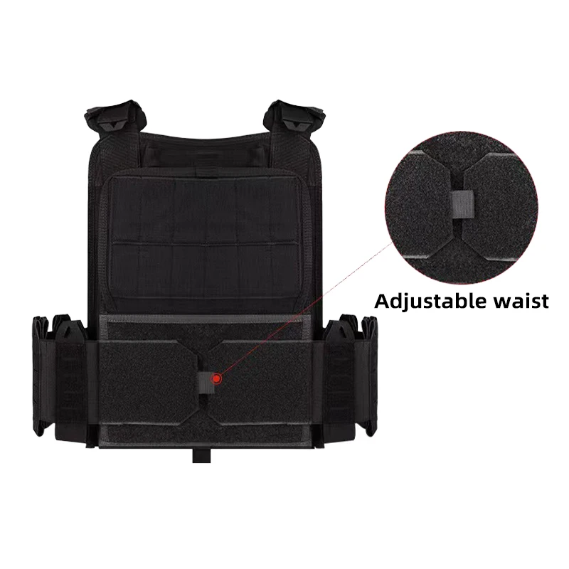 Imagem -06 - Colete de Combate Militar Destacável Rápido Laser Cut Tactical Vest Engrenagem Preta para Transportar Luz Novo 6094