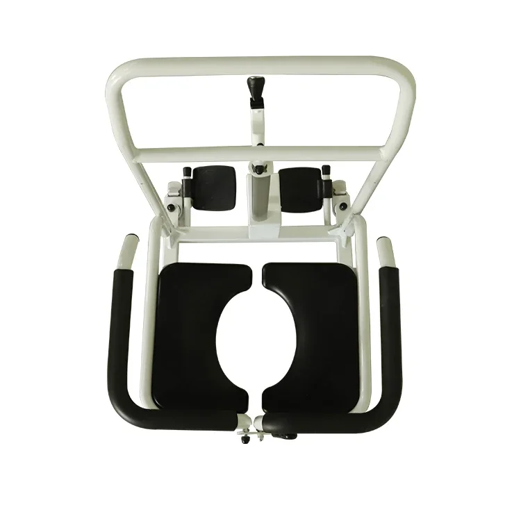 

Portable Electric Power Transfer Commode with Crannk Adjustable Folding Patient Shower Lift