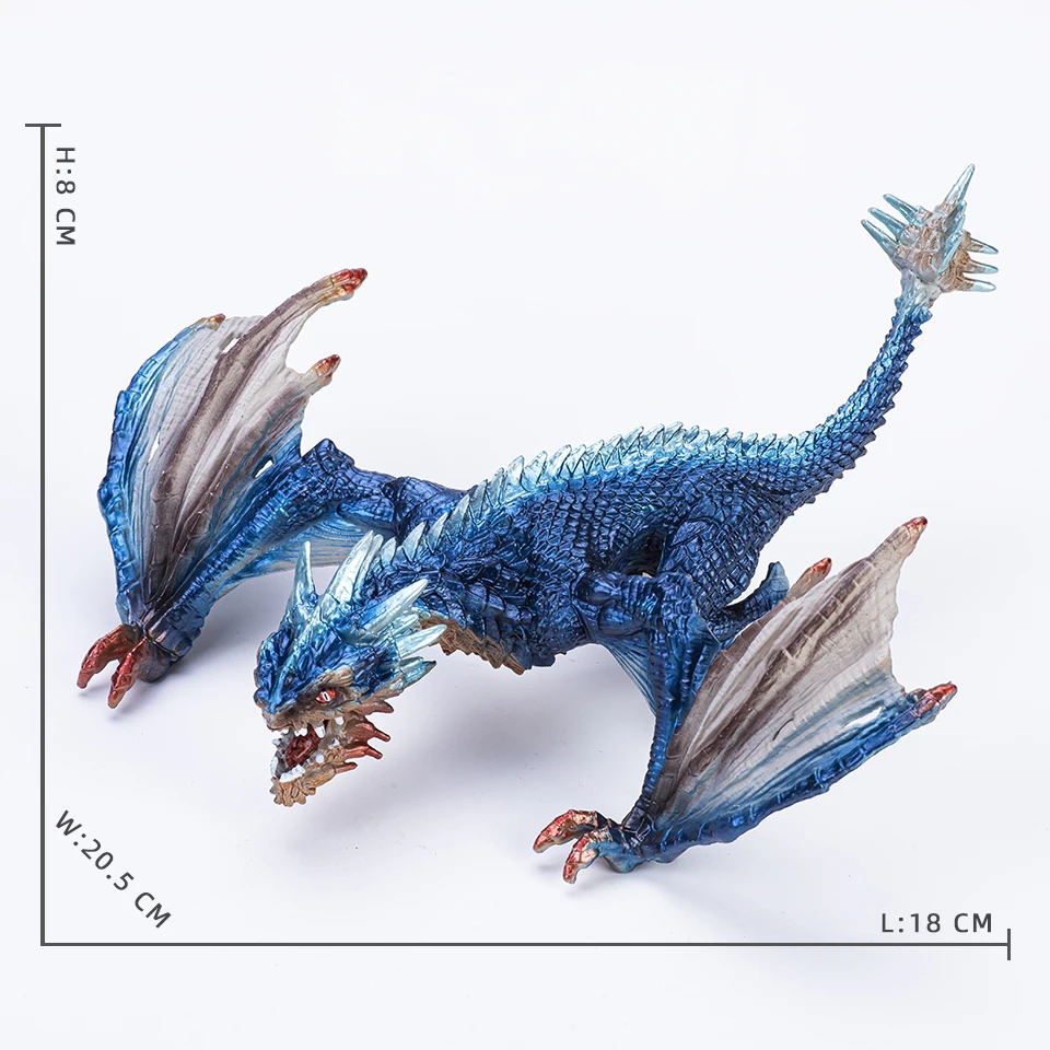 لعبة على شكل ديناصور للأطفال ، نموذج التنين السحري الذهبي ، أساطير الوحش ، محاكاة الحيوانات الوحش ، مجموعة علب ، هدية أصلية