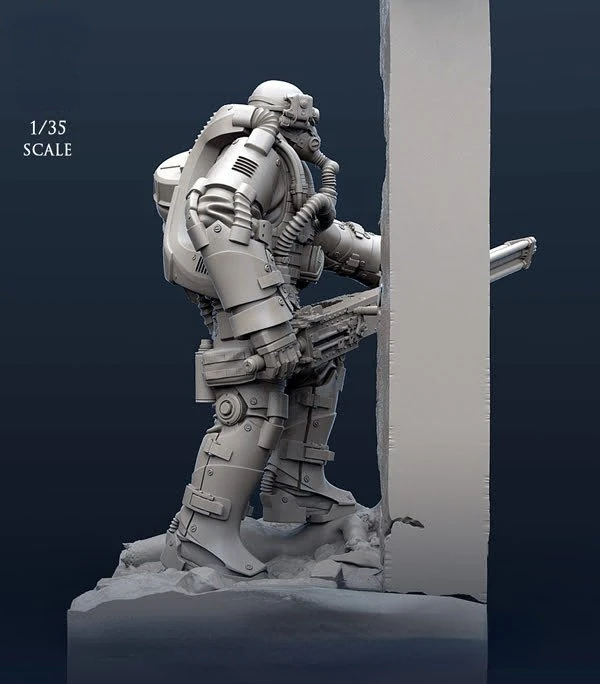 1/35 Scale Die Cast Resin Figure Model Assembly Kit Nest Killer Heavy Weapon Gunner Unpainted Free Shipping