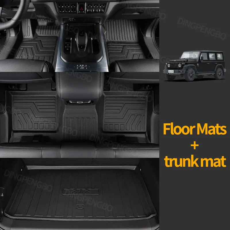 Immagine 7: Tappetini Auto in TPE per BAIC 212 T01 2023 2024 2025, Rivestimenti Completamente Chiusi, Accessori Interni per Beijing 212