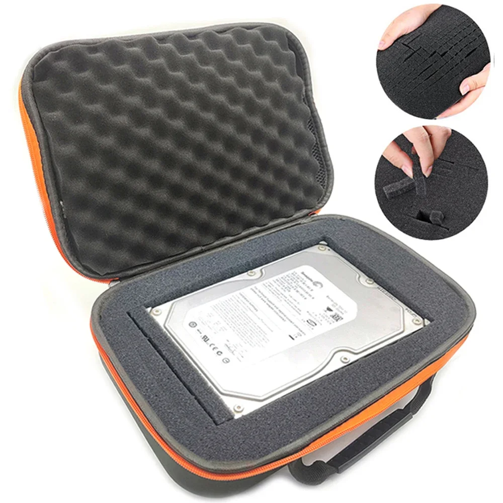 EVA Shockproof Camera bag With Foam Customized Outdoor Travel Zipper Case For Car Battery Tool Accessories Storage Case