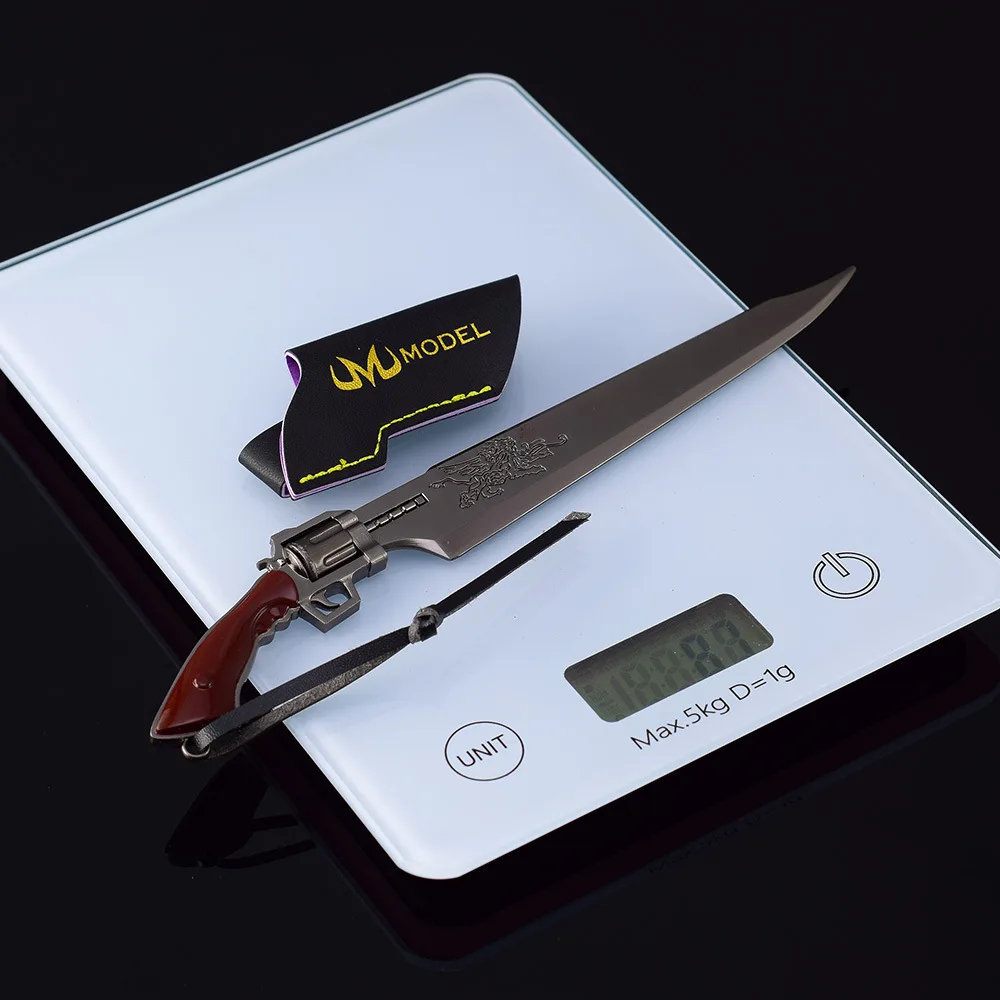 22 centimetri Fantasy Gioco Periferico Spada Lama Arma Gioco Spada Modello Tutti I Mestieri In Metallo Samurai Portachiavi Ornamento Collezione Giocattolo Regalo