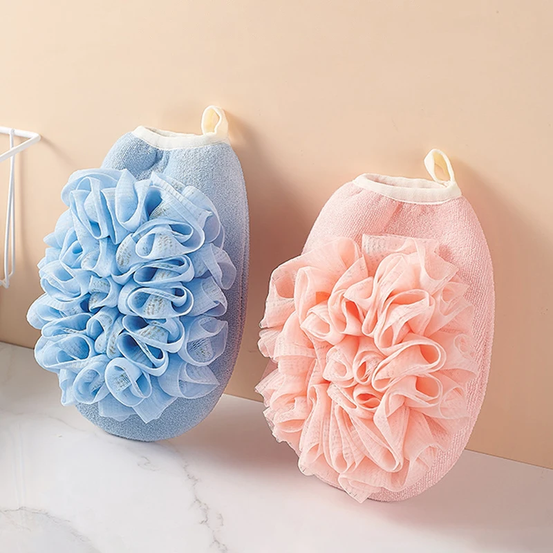 Double-Sided Exfoliating Gloves Body Cleaning Bath Flower Bathroom Shower Ball Body Scrubber Bath Sponge Towel Bathroom Tool