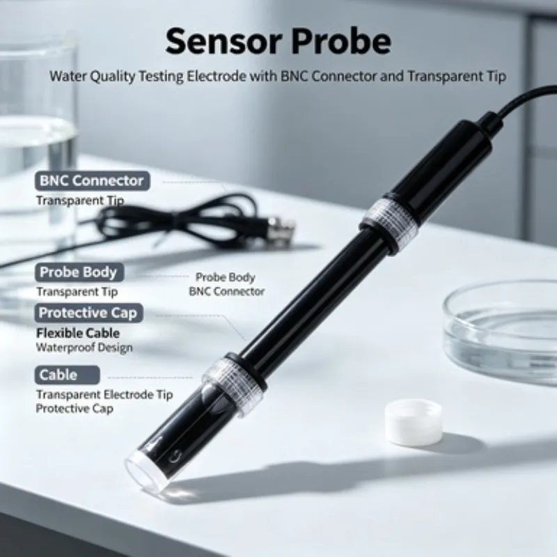 E-201-C PH Composite Electrode PH Probe Sensor Fit PHS-25 PHS-3C Acidity Meter Liquid PH Testing Replacement Accessory