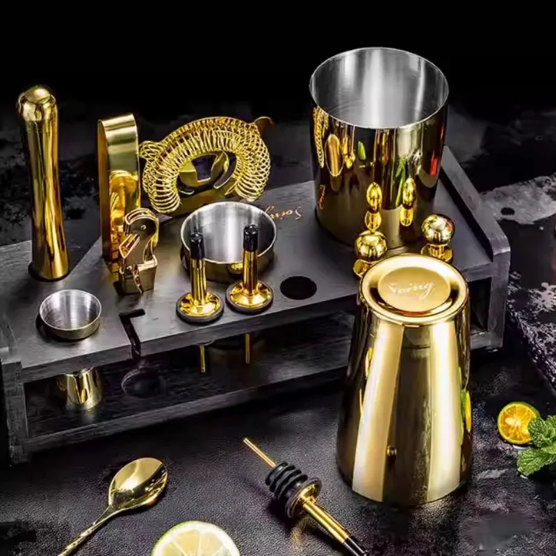 

Stainless Steel Bartender Kit, Bar Shaker Set, Cocktail Mixing Tools, Beginner Gear—For Home Bars & Parties