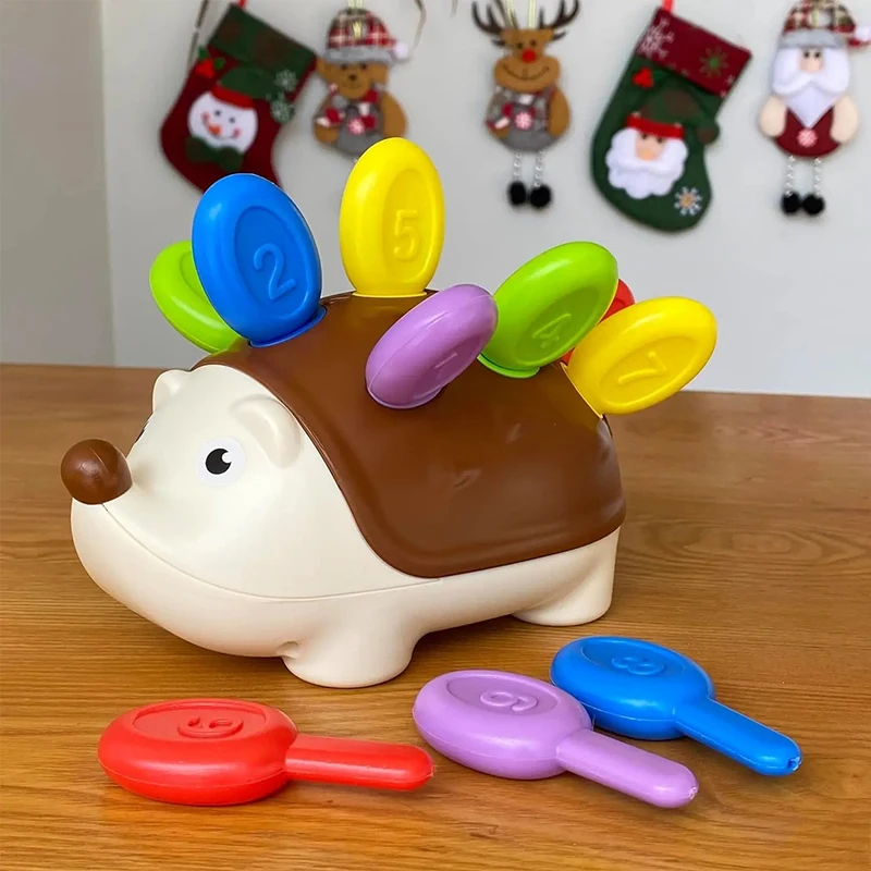 

Cartoon Montessori Hedgehog Toys 1-3 Years_Color Pairing# Concentration Training Toys Hand-eye Coordination^ Stimulate Thinking.