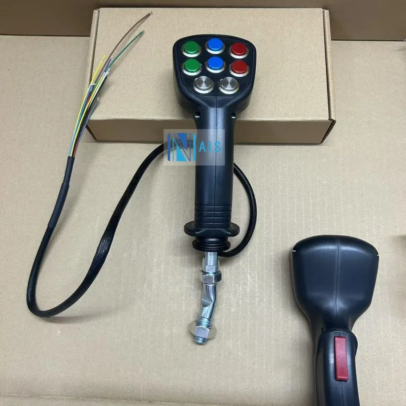 For Excavator Parts Logging Iron Stone Tools Agricultural Harvester Electric Control 9 Button Joystick Handle Glue Gear