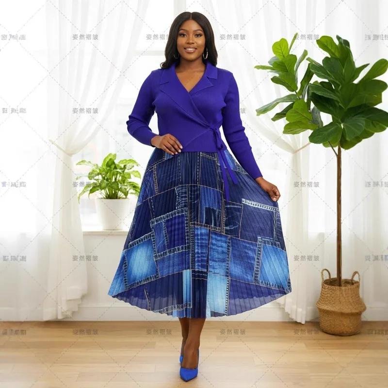 Miyake vestidos plissados 2025 plus size feminino outono novo vestido plissado prensado cintura plissado vestido longo luz luxo sentimento sênior