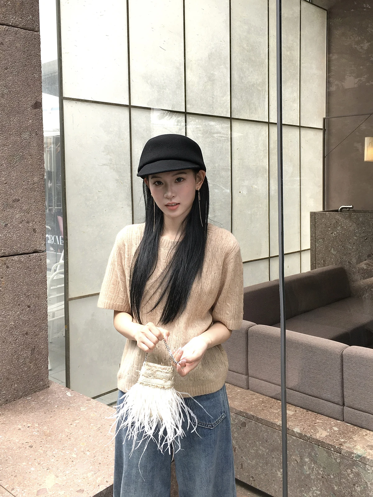 

Yellow Bright Elovey Melbourne Walk ort Sve Wool Blend Camere Twist round Ne Sweater Soft Knitted Women's Top