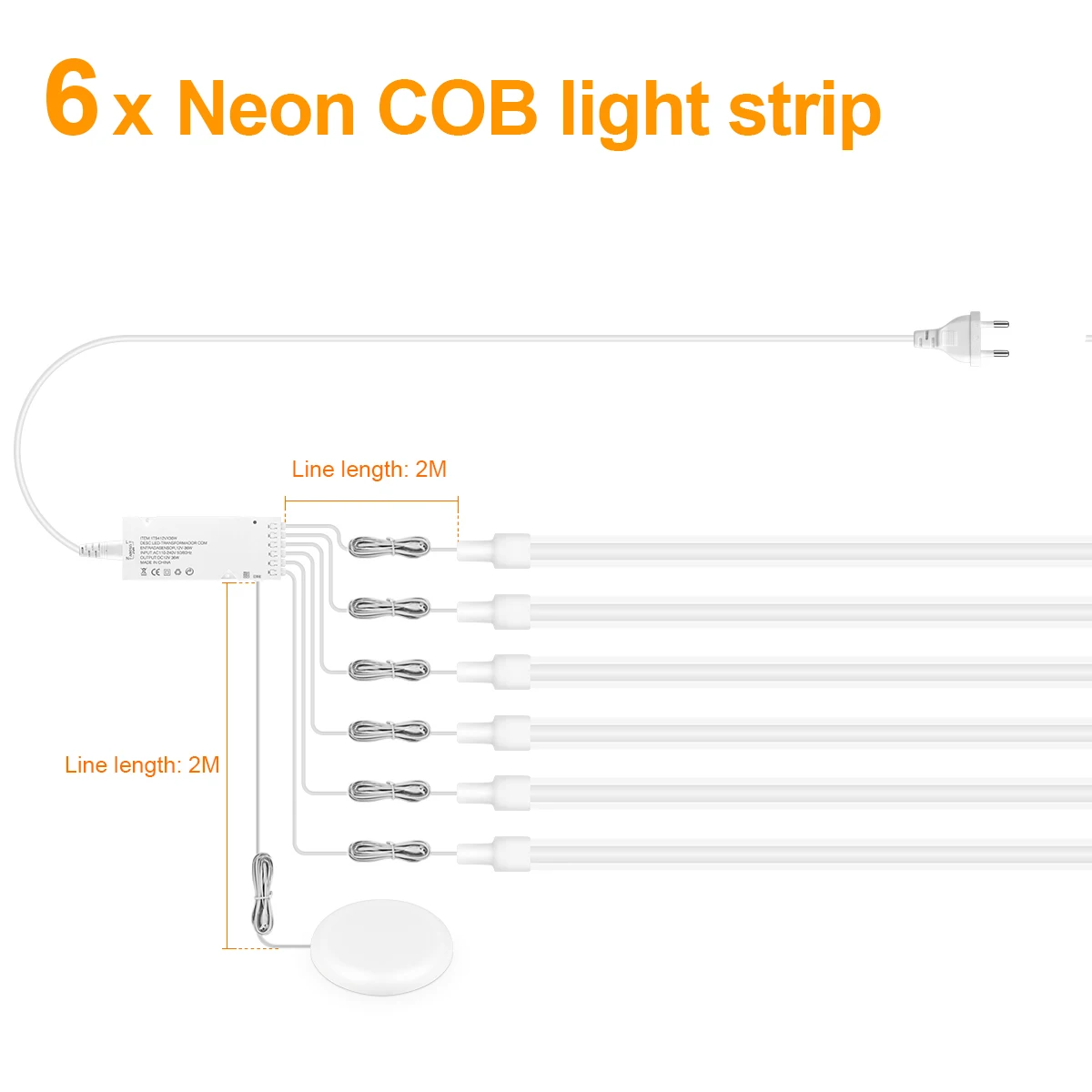 6PCS LED Neon Light
