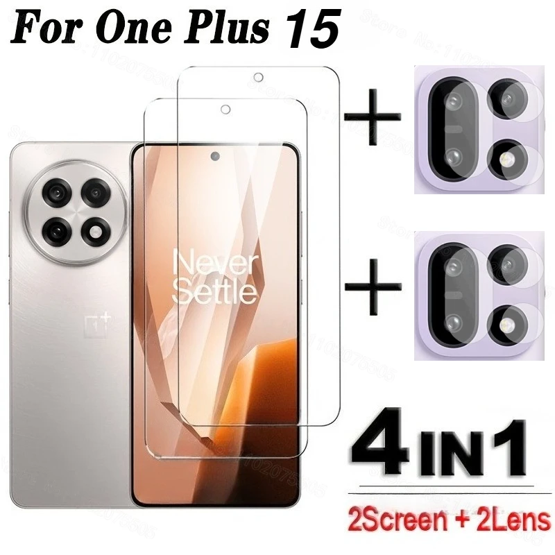 

4-в-1 для OnePlus 15, прозрачная защитная пленка для экрана, закаленное стекло для OnePlus 15, защитная пленка для объектива камеры OnePlus 15, пленка