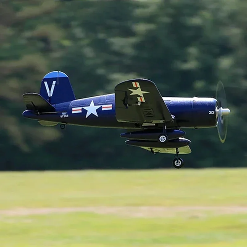 FMS Airplane 800mm F4U Micro Blue PNP Radio Control Warbird Brushless ESC RC Model Plane Aircraft  Outdoor 6 Minutes