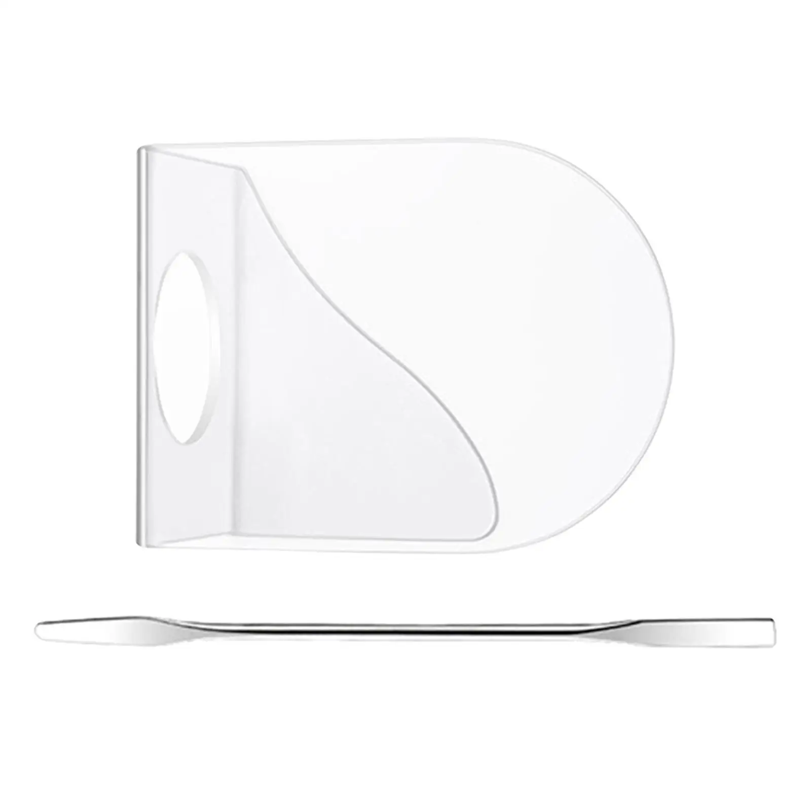 Acrylic Makeup Palette with Spatula Portable Blending Board Foundation Mixing Tool Set for Nail Art and Cream Cosmetics