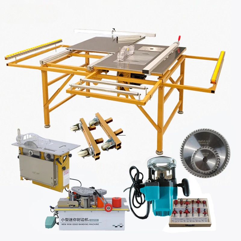 

hot sale mini multifunction sliding panel table saw wood table saw machine double blade sliding table saw for sale