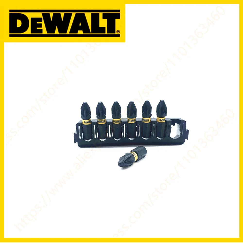 DEWALT 25MM PZ2 7 pezzi punte per trapano a percussione Set di testine per cacciavite in metallo duro in acciaio ad alta velocità