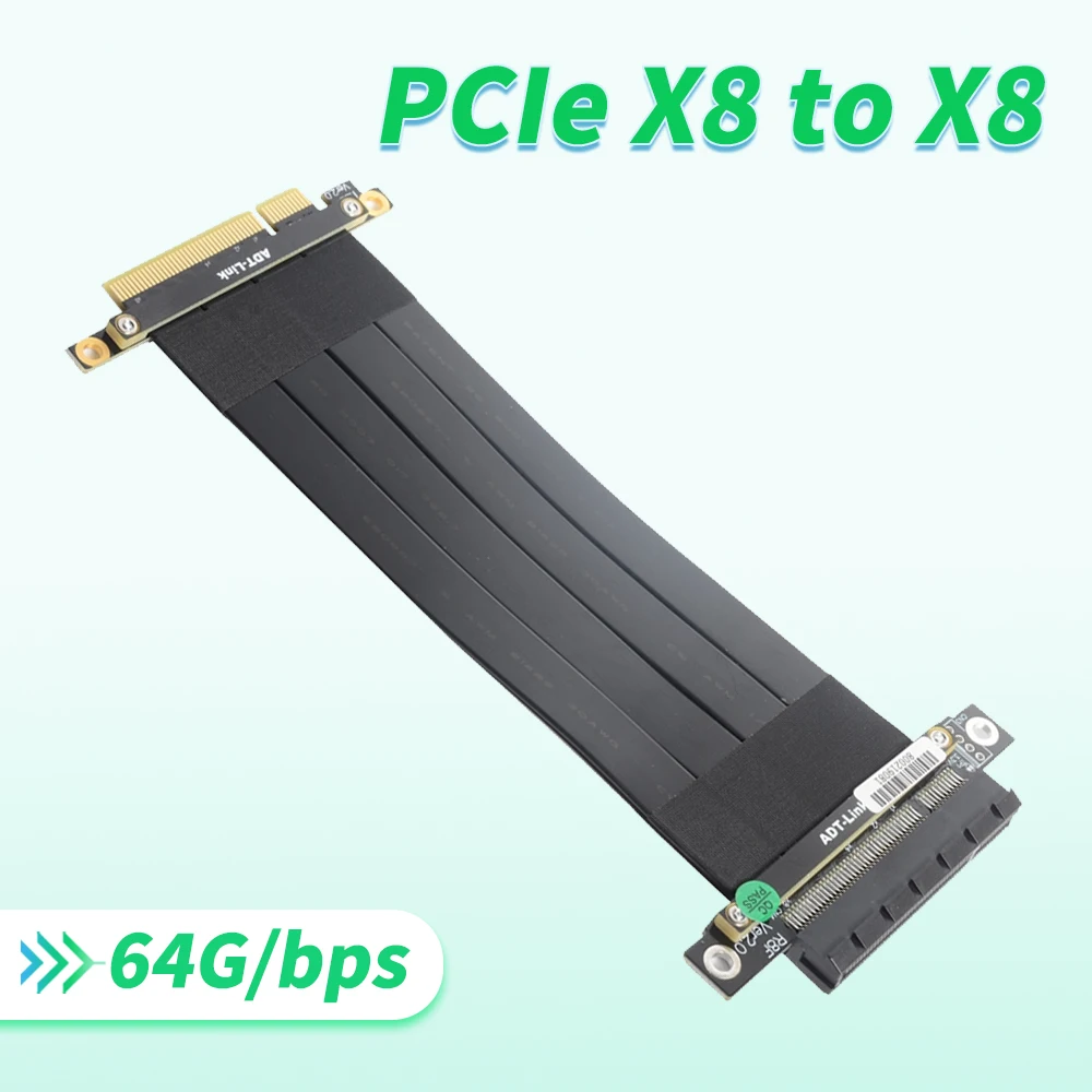 15CM PCIe X8 to X8 Adapter for Graphics Video Card PCI Express Extender PCIe X8 to PCIe X8 Slot Extension Cable for 1U 2U Server