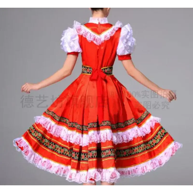 زي الرقص العرقي الروسي، تنورة طويلة للسيدات لمرحلة الأداء