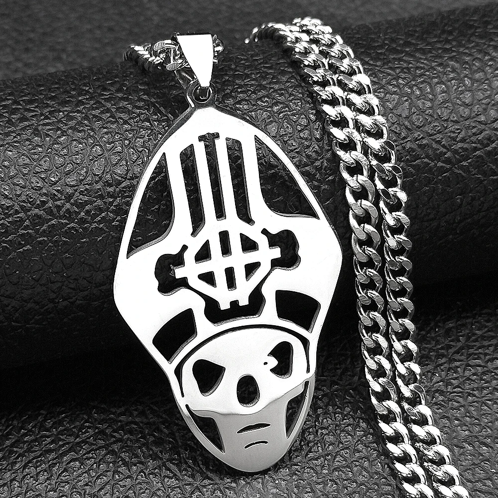 Metal Band Papa Emeritus Ghost BC Nameless Ghoul Necklace CD Pin Sign Stainless Steel Chain for Men Women Music Jewelry N3004S06