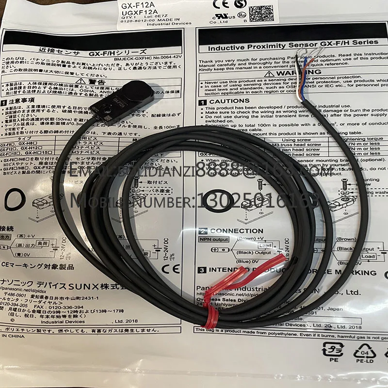 Sensor de interruptor de proximidade, sensor de medição de distância, programador UNAM 30I6103/S14