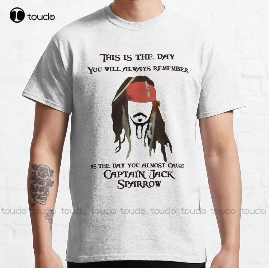 Captain Jack-Sparrow Johnny Depp Classic T-Shirt Women T Shirt Cotton Outdoor Simple Vintag Casual Tee Shirts Make Your Design