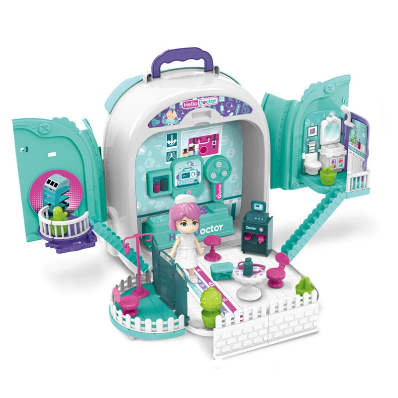 กระเป๋าเป้สะพายหลังเด็กอเนกประสงค์ Pretend Play ของเล่นชุดหมอกระเป๋าสัตว์เลี้ยงของเล่นเครื่องประดับเครื่องมือกระเป๋าเป้สะพายหลังเด็กของขวัญวันเกิด