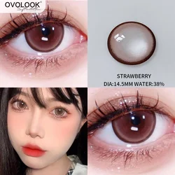 OVOLOOK-New Contact Lenses for Eyes Colored Natural Pupil Color Lens Eyes Beauty Comestic Lenses Eye Color Pupil Yearly Use