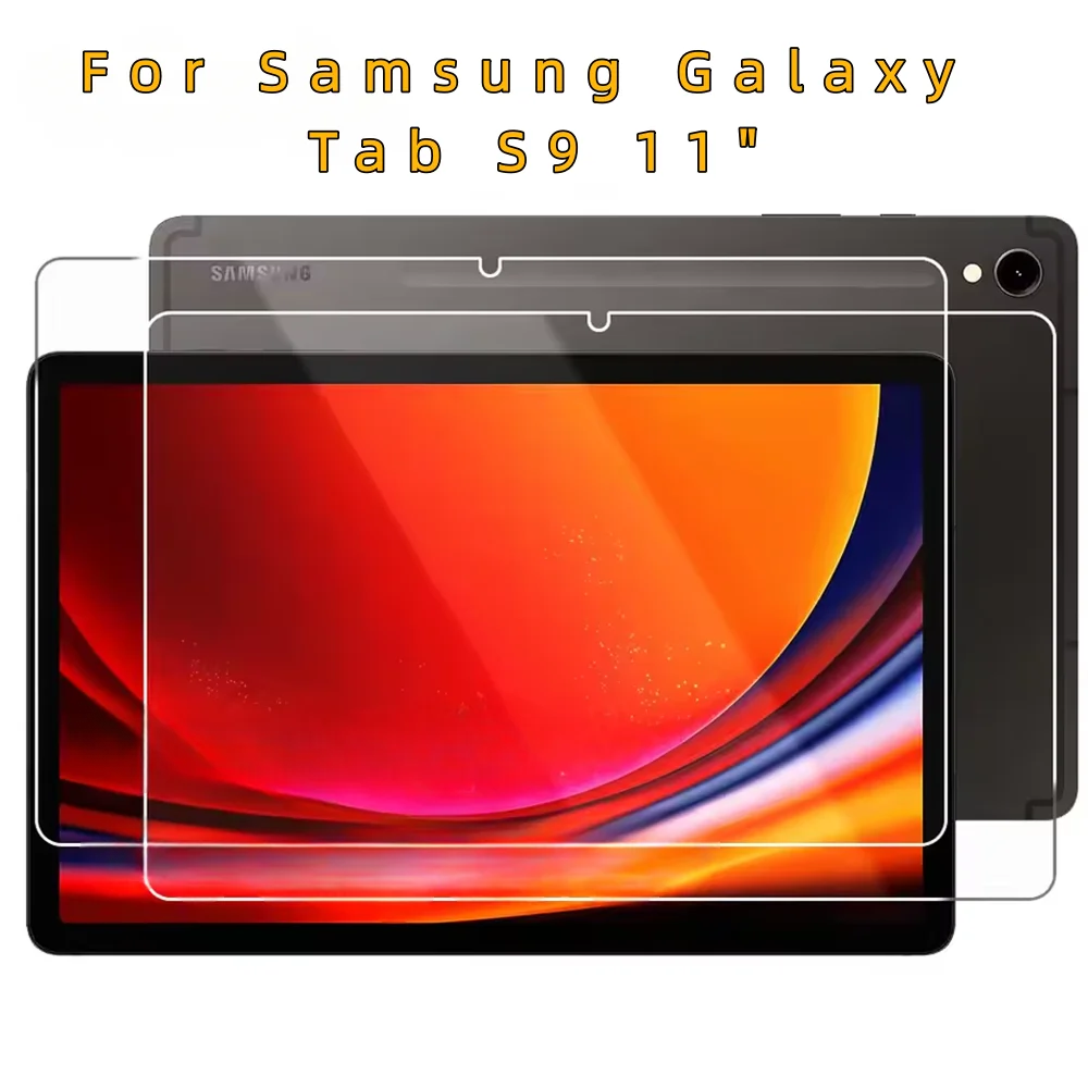2PCS HD Tempered Glass Tablet Screen Protector For Samsung Galaxy Tab S9 11 Inch 2023 SM-X710 Anti Fingerprint Protective Film