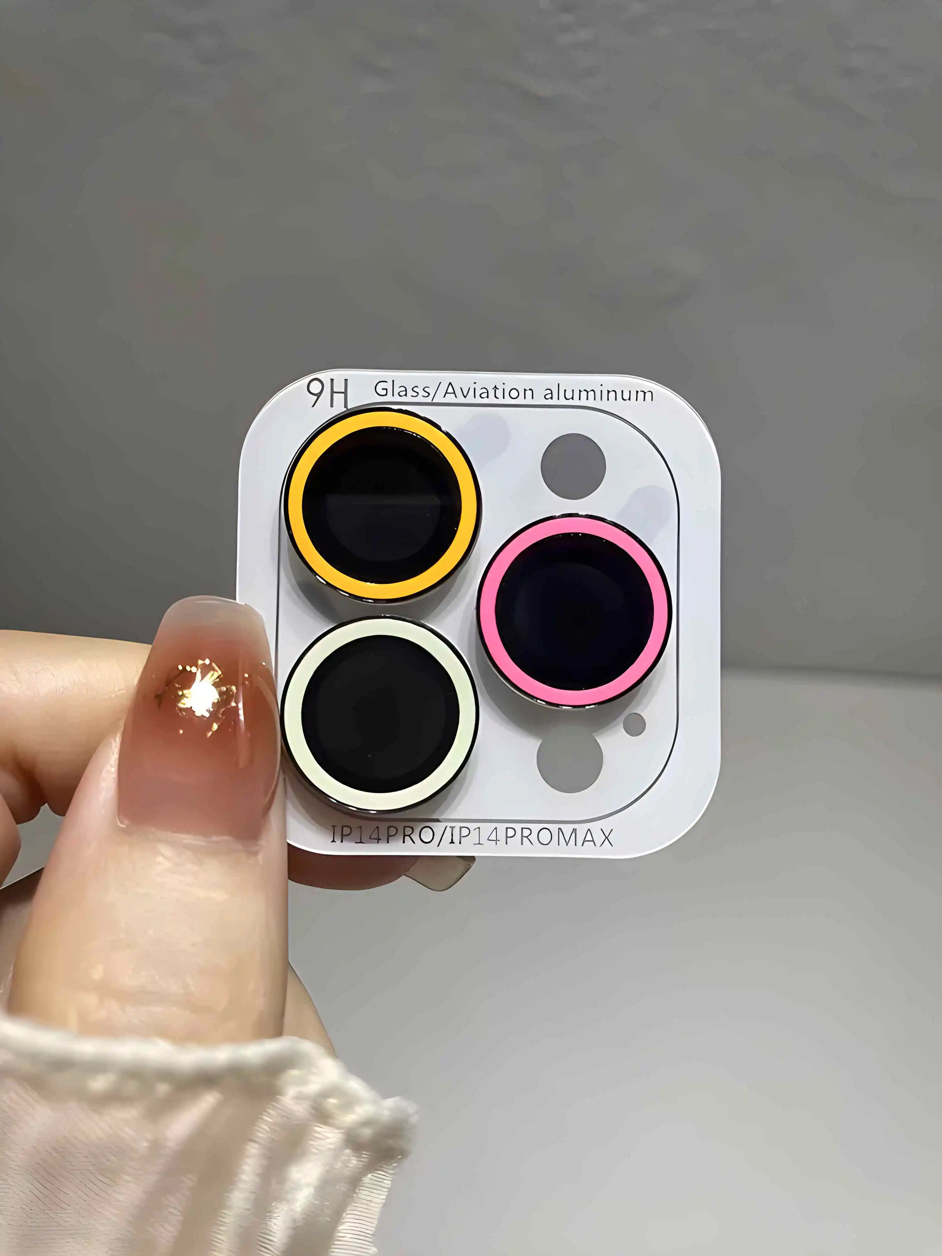 Luminous Ceramic Camera Protector Film For iPhone 13 14 12 11 15 Pro Max 14 Plus 12 13 mini Lens Ring Tempered Glass Glowing Cap image 3