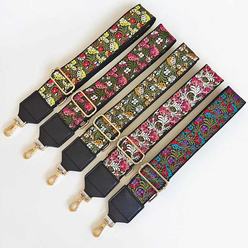 New Women's Bag Accessories Fashionable Versatile Ethnic Style Bag Belt Adjustable Single Buy Wide Bag Belt with Leather