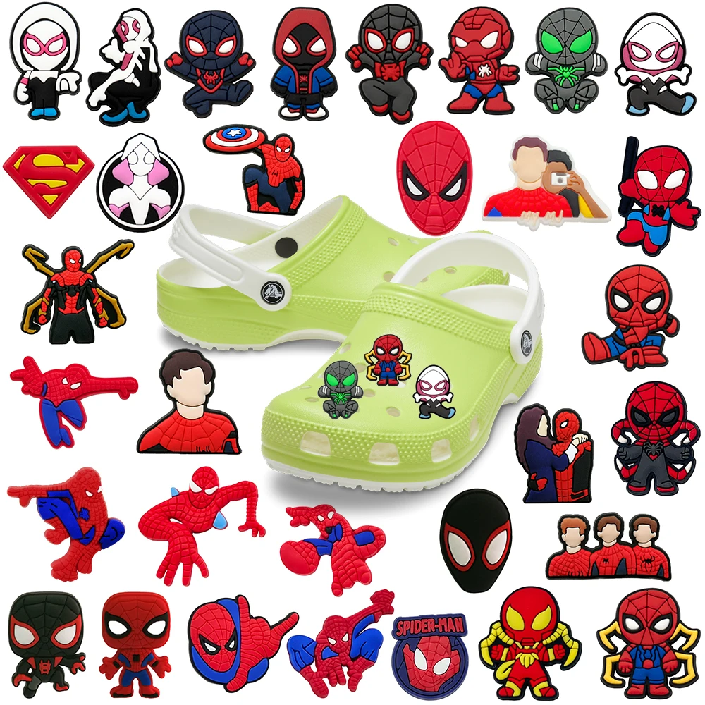 MINISO pider-man crosses the universe Shoe Accessories Clog Buckle Decorative Sandals Decorate shoe Men And Women Gifts