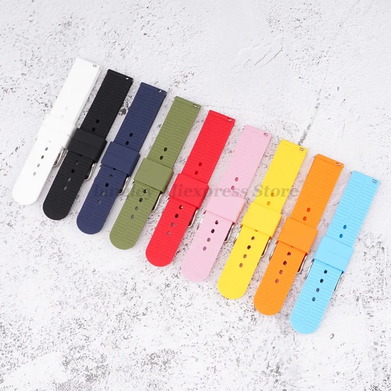 18mm/20mm/22mm/24mm Soft Silicone Watch Strap Quick Release Watchband for Huami for Huawei Watch Gt5/Gt4/Gt3 Smartwatch Bracelet image 2