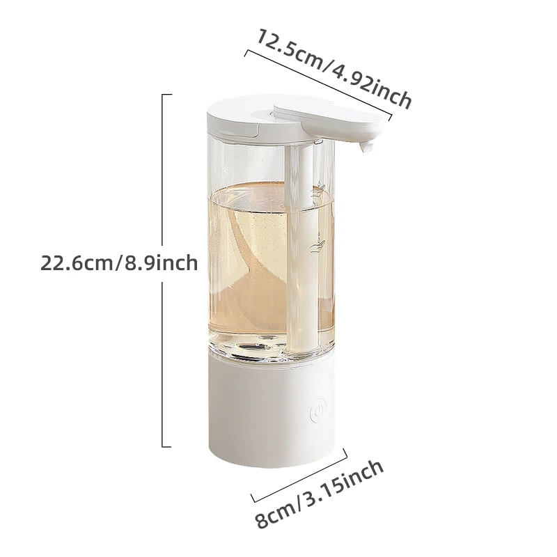 주방 500ml 자동 액체 비누 분배기 usb 충전 비접촉식 손 대용량 세제 욕실 분배기 전기 비누기