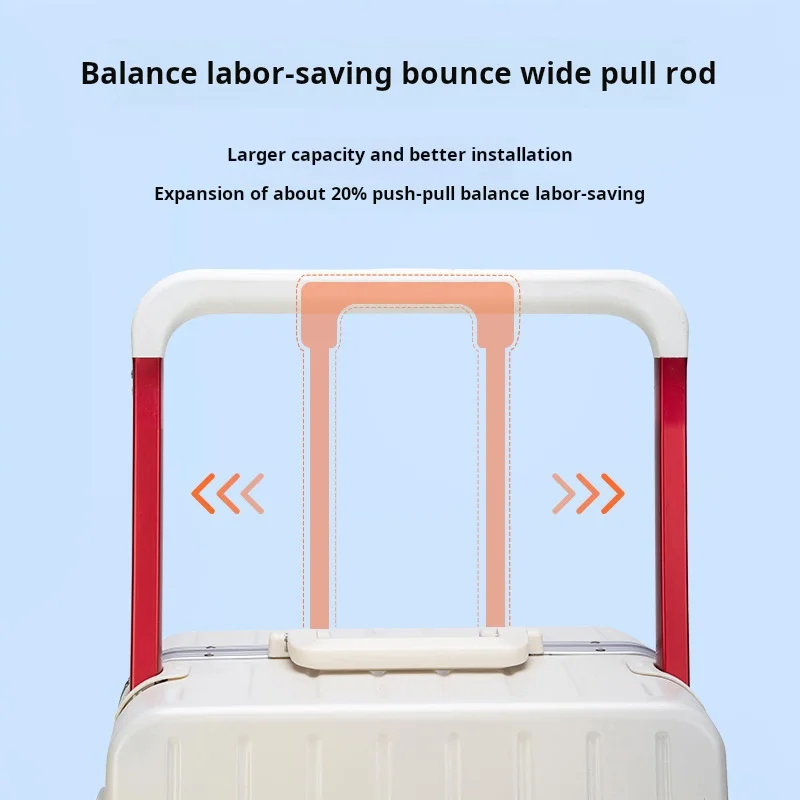 Wide Pull Rod Aluminum Frame Suitcase.men's 20-inch Business Boarding Travel Luggage.women's Mute Universal Wheel Suitcase.