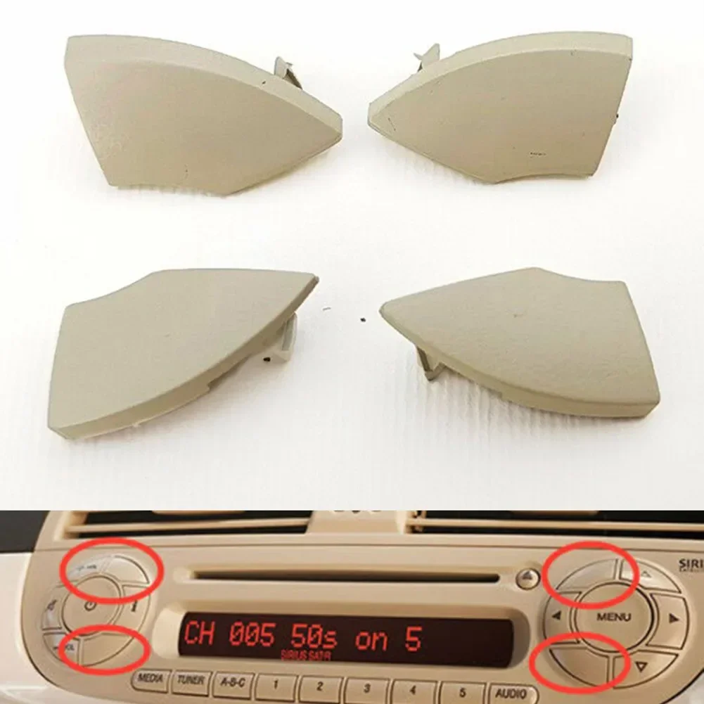 4X Beige Buttons Trim Cover For 2008 Radio Cd Button Black Trim Mold Cover Removal Cd Button Trim Mold Cover Removal