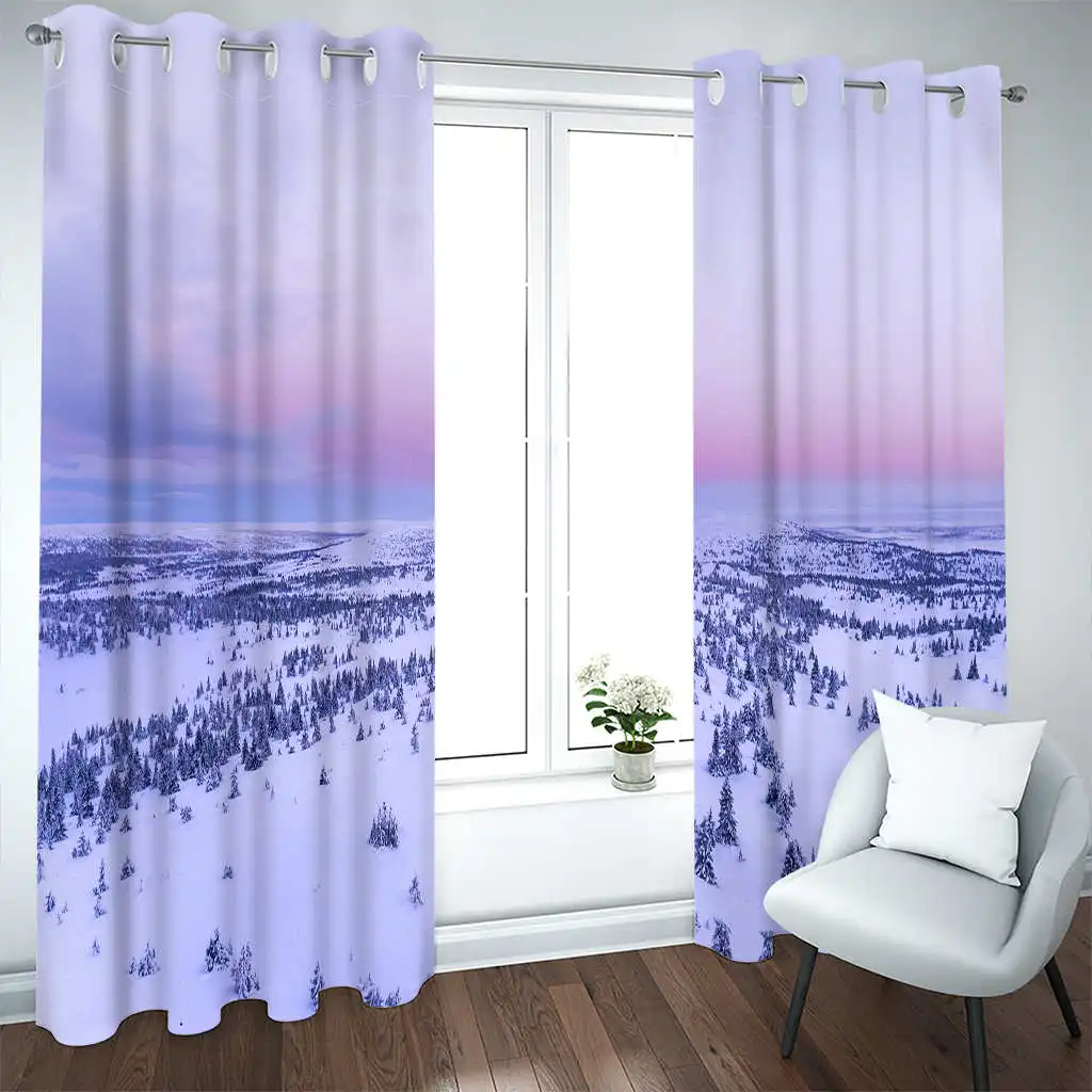 Blackout Curtains Printing Bedroom Living Room Curtains Home Decoration Valance Curtains for Living Room Tenda Finestra Cucina