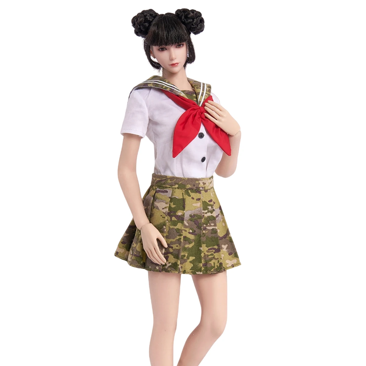 

HiPlay 1/6 Student Girl Shirt Tops JK Skirt Doll Clothes Accessory for 12-inches Action Figurine