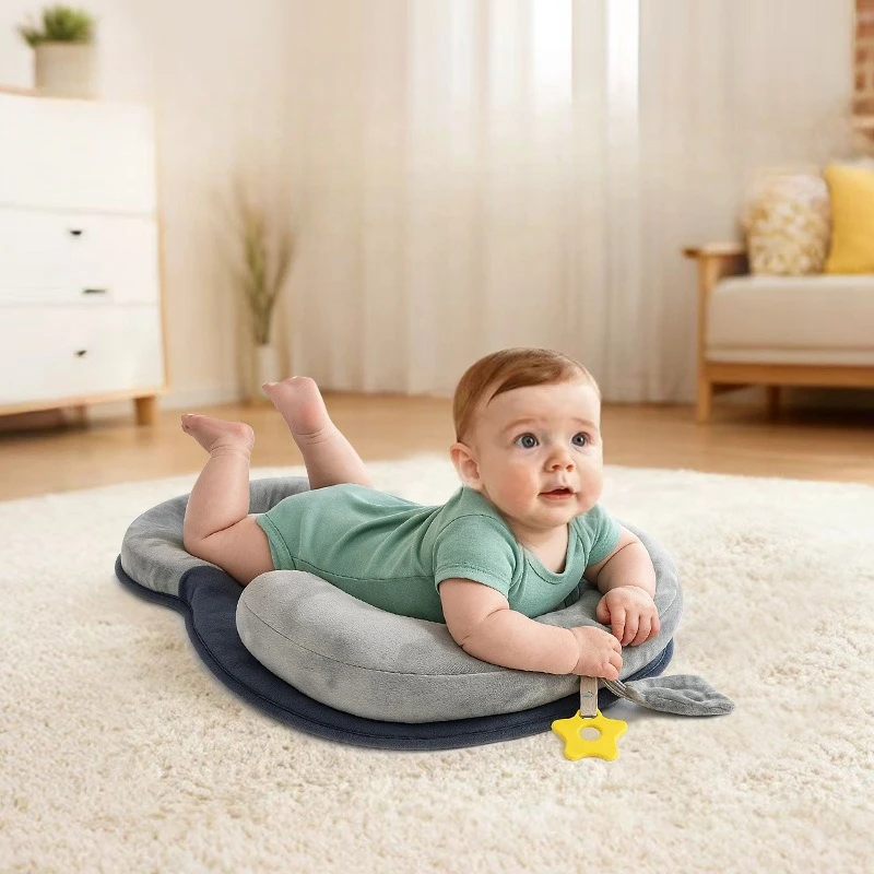 وسادة إسفين للأطفال، وسادة قابلة للتعديل مضادة للبصق لحديثي الولادة، تصميم مريح، غطاء محمول قابل للإزالة، سهل التنظيف