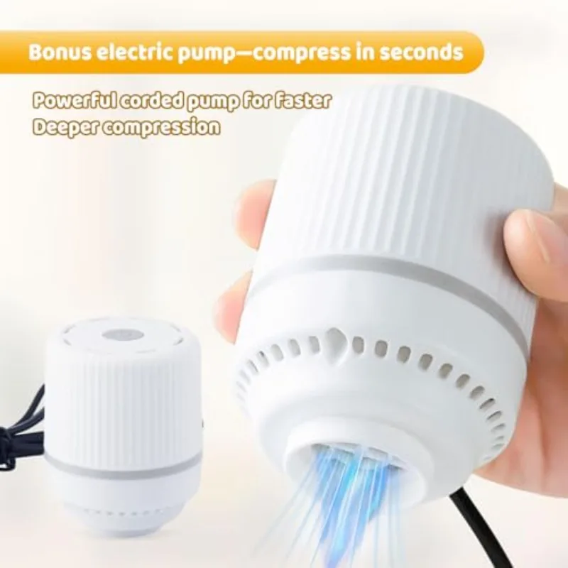 Electric Air Pump for Vacuum Bags -Portable and Fits Most Vacuum Seal Bags Vacuum Storage Bag Electric Air Pump