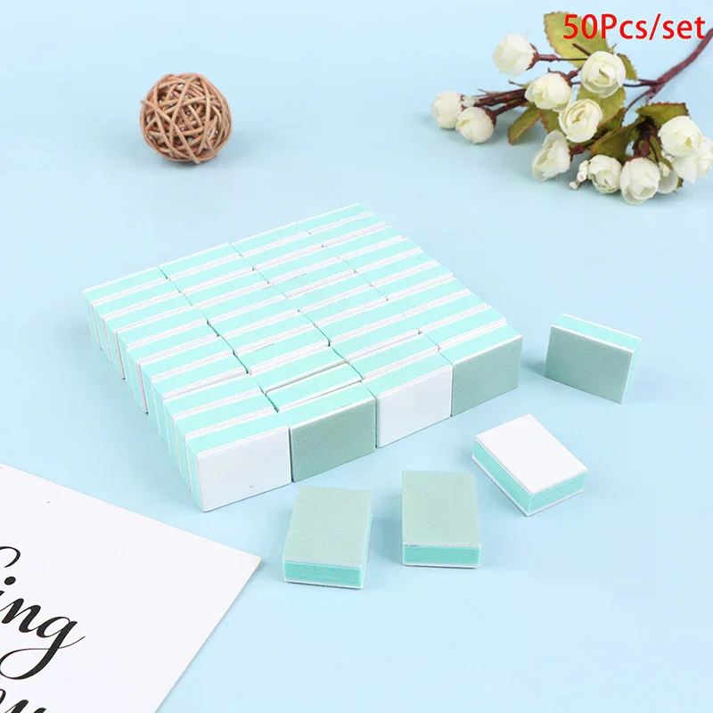 

50 шт. двухсторонняя мини-пилочка для ногтей, блок шлифовки и полировки, инструменты для ухода за ногтями, пилочка для ухода за ногтями, пилочка для пилотечения и полировки ногтей