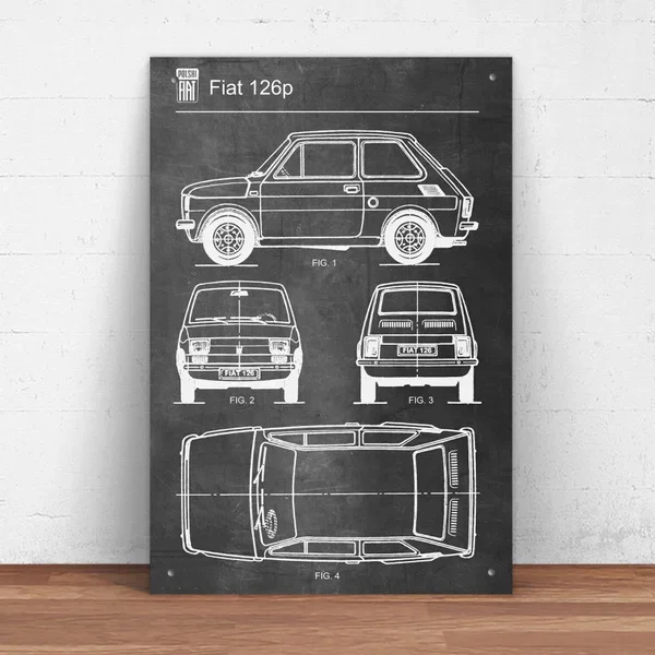 Fiat 126p Car Metal Tin Sign Pin Up Metal Sign Metal Decor Wall Sign Wall Decor (20cmx30cm) room decoration