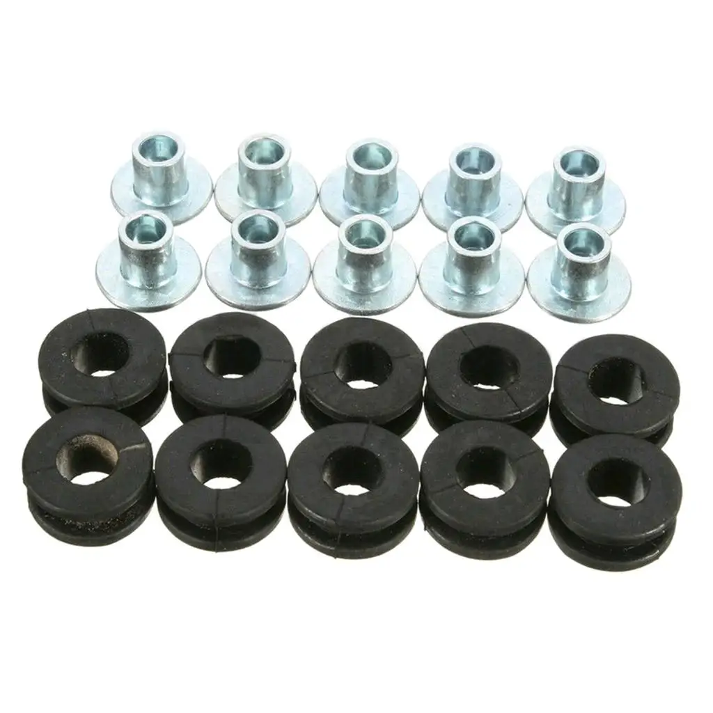 

Pressure Relief Fairings Rubber Grommet Assortment Kit for Motorcycle Body Frame Modification Parts 10 Piece Universal
