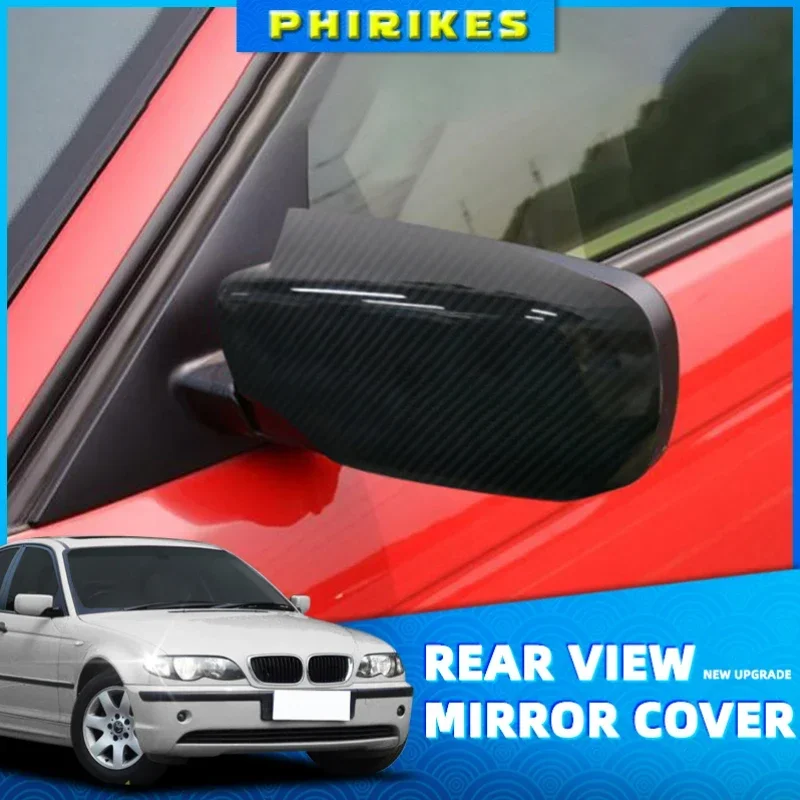 

Rearview Mirror Cover Cap Carbon Fiber / Black For BMW E46 E39 4door 325i 330i 525i 530i 540i 1998 1999 2000 2001 2002-2005