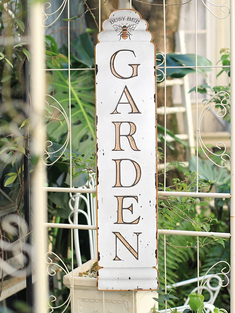 Rustproof Iron Art Garden Decoration 3D Relief Outdoor Courtyard Wall Decorative Plaque Vintage Style Home Decor Accessories