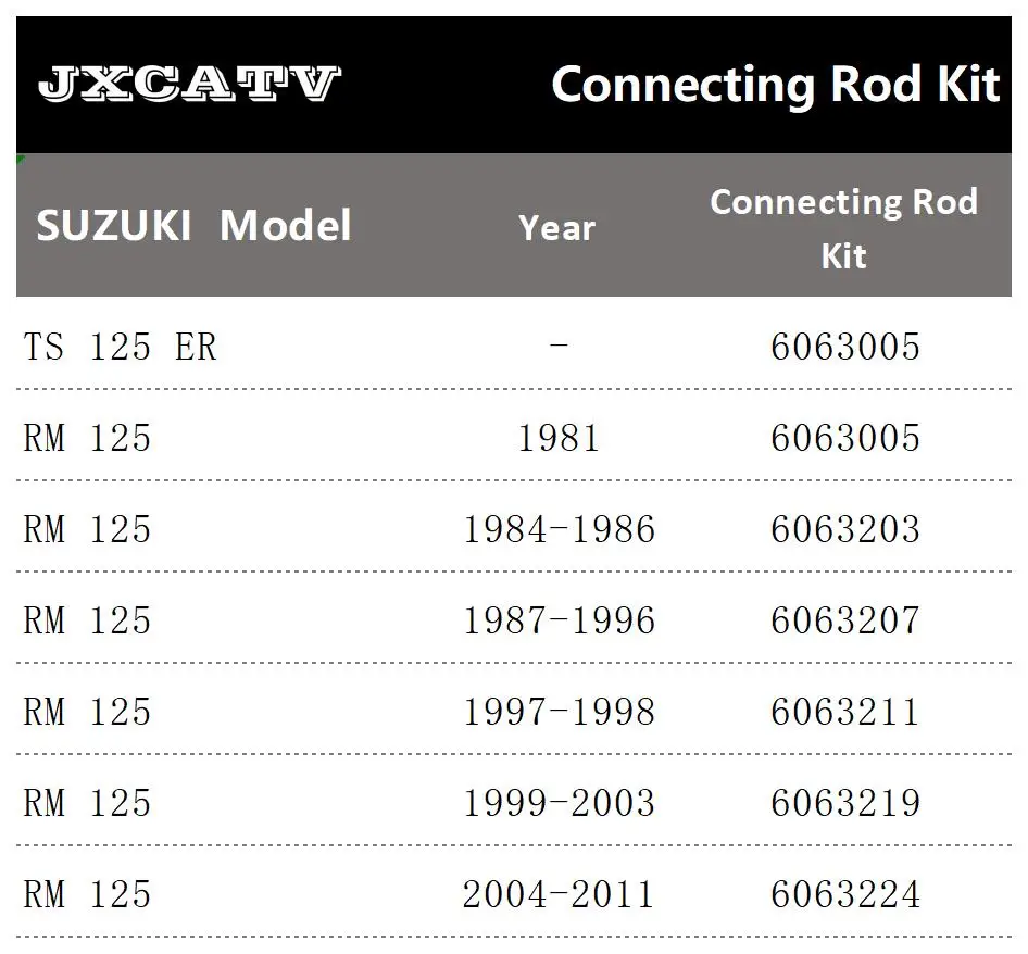 Connecting Rod Kit 03.3005 For SUZUKI RM125 1981  TS125ER