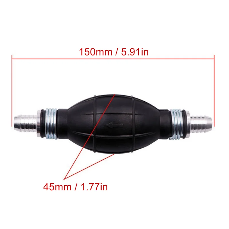 6/8/10/12mm Universal Fuel Pump Rubber Manual Liquid Oil Transfer Pump Petrol Diesel Hand Primer Bulb for Car Motorcycle Ship