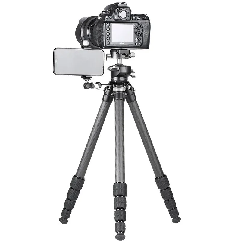 Leofoto LS-255C + LH-30R ترايبود رئيس ألياف الكربون كاميرا الهاتف الذكي بدون مرآة DSLR التصوير الفيديو خفيفة الوزن السفر المشهد #4